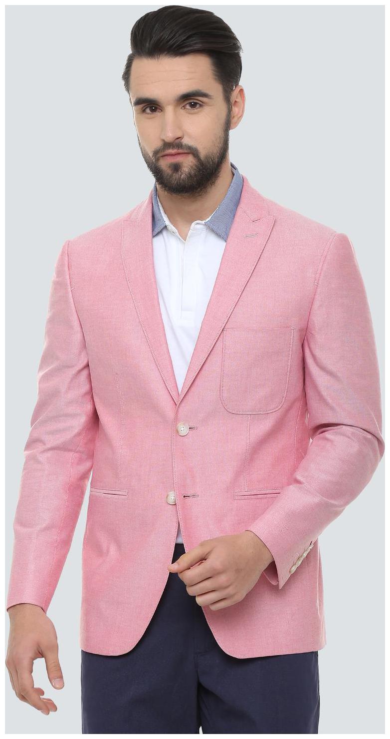 

Louis Philippe Men Pink Textured Slim fit Single Breasted Blazer