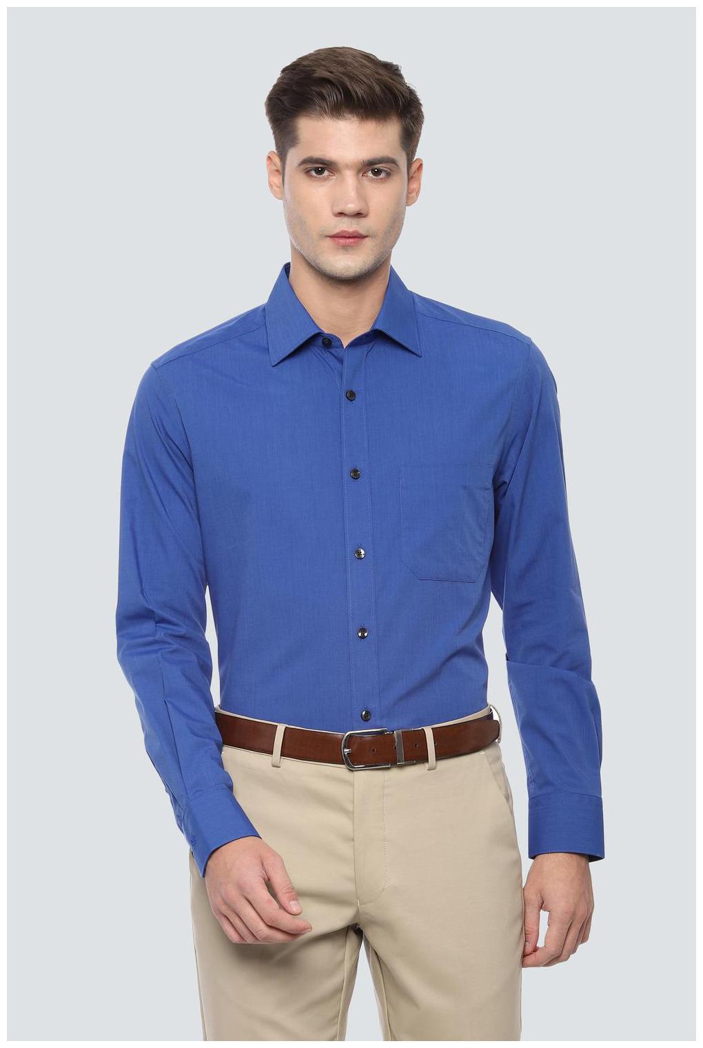 

Louis Philippe Men Regular fit Formal Shirt - Blue