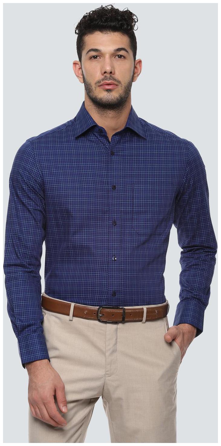 

Louis Philippe Men Regular fit Formal Shirt - Blue