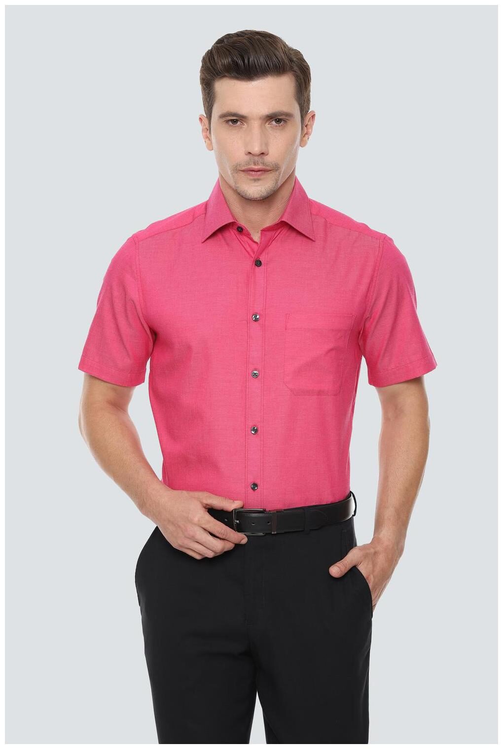 

Louis Philippe Men Regular fit Formal Shirt - Pink
