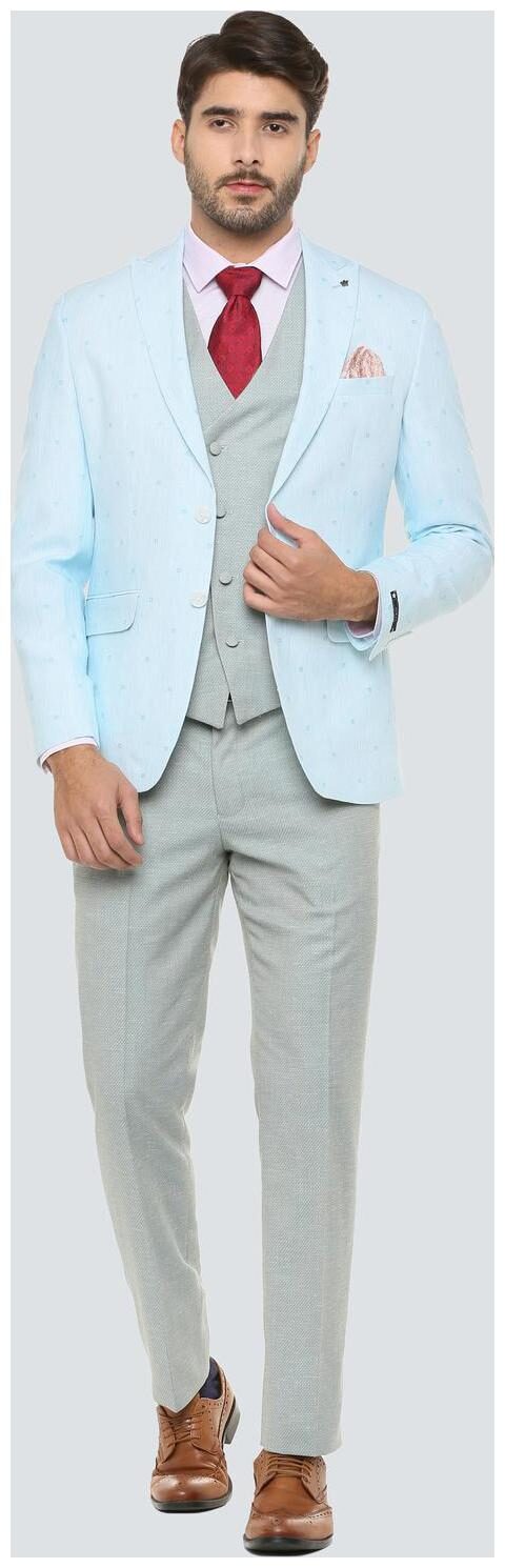 

Louis Philippe Blue Three Piece Suit