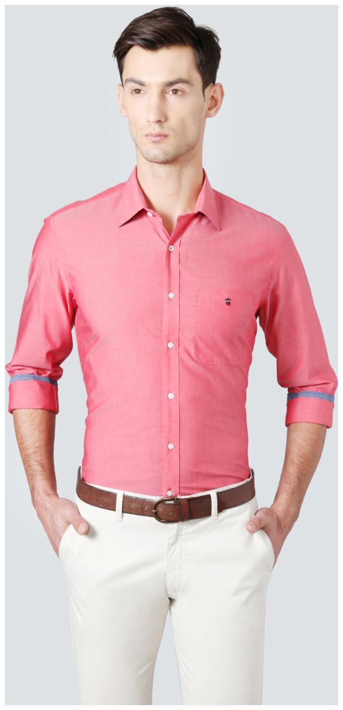 

Louis Philippe Men Red Solid Slim Fit Casual Shirt