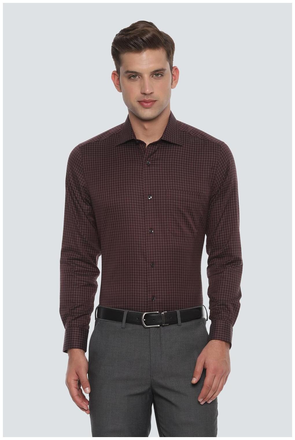 

Louis Philippe Men Regular fit Formal Shirt - Brown