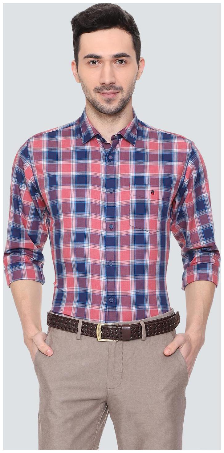 

Louis Philippe Men Blue Checked Slim Fit Casual Shirt