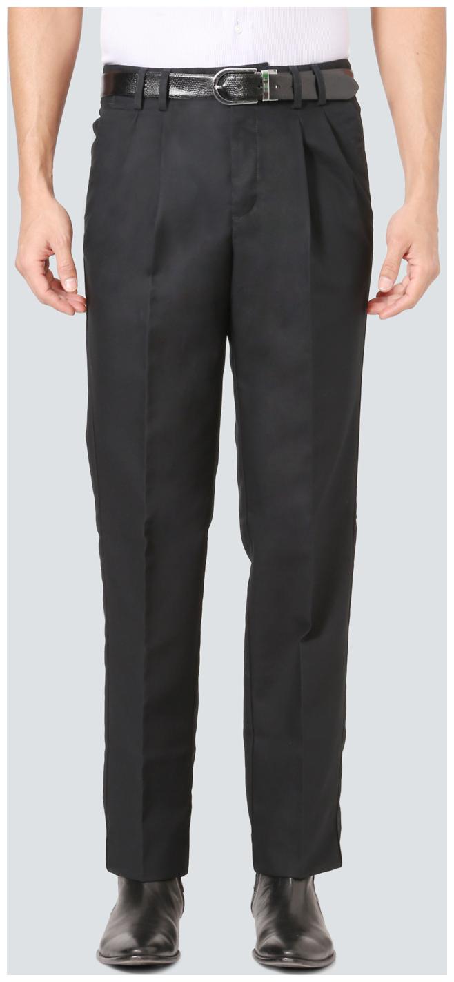 

Louis Philippe Men Solid Regular Fit Formal Trouser - Black