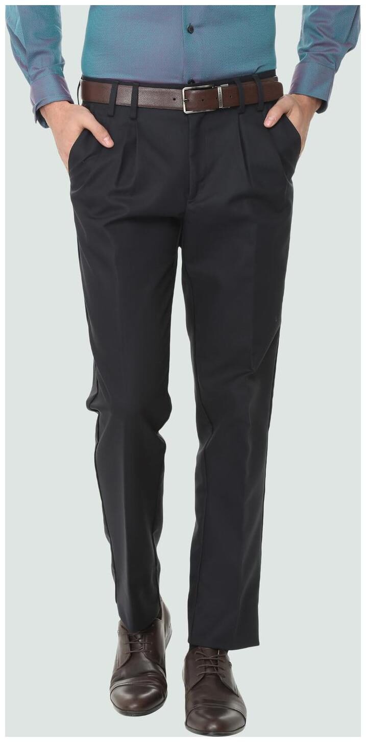 

Louis Philippe Men Solid Regular Fit Formal Trouser - Black
