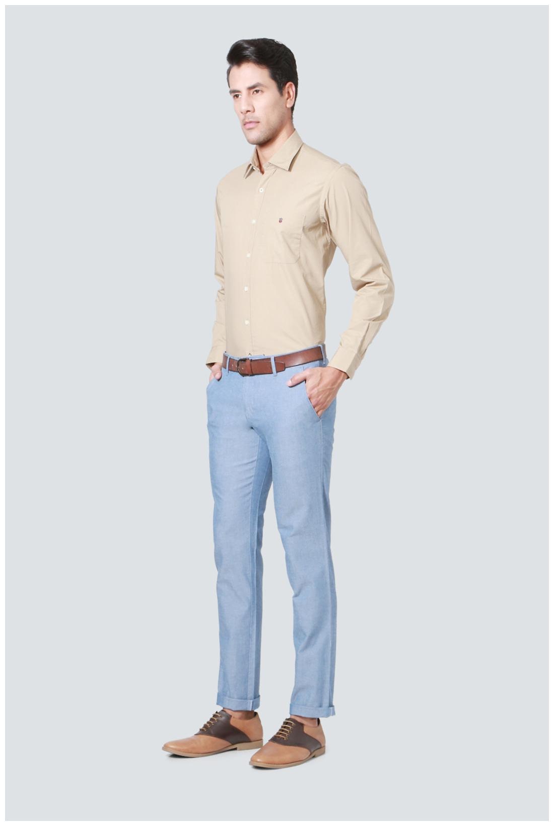 

Louis Philippe Men Slim fit Formal Shirt - Beige
