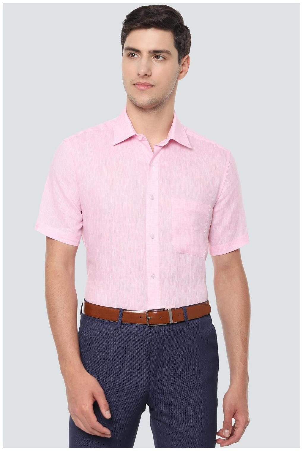 

Louis Philippe Men Regular fit Formal Shirt - Pink