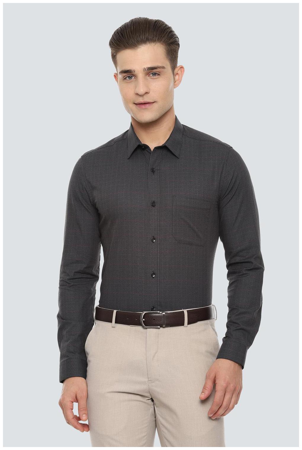 

Louis Philippe Men Super slim fit Formal Shirt - Grey