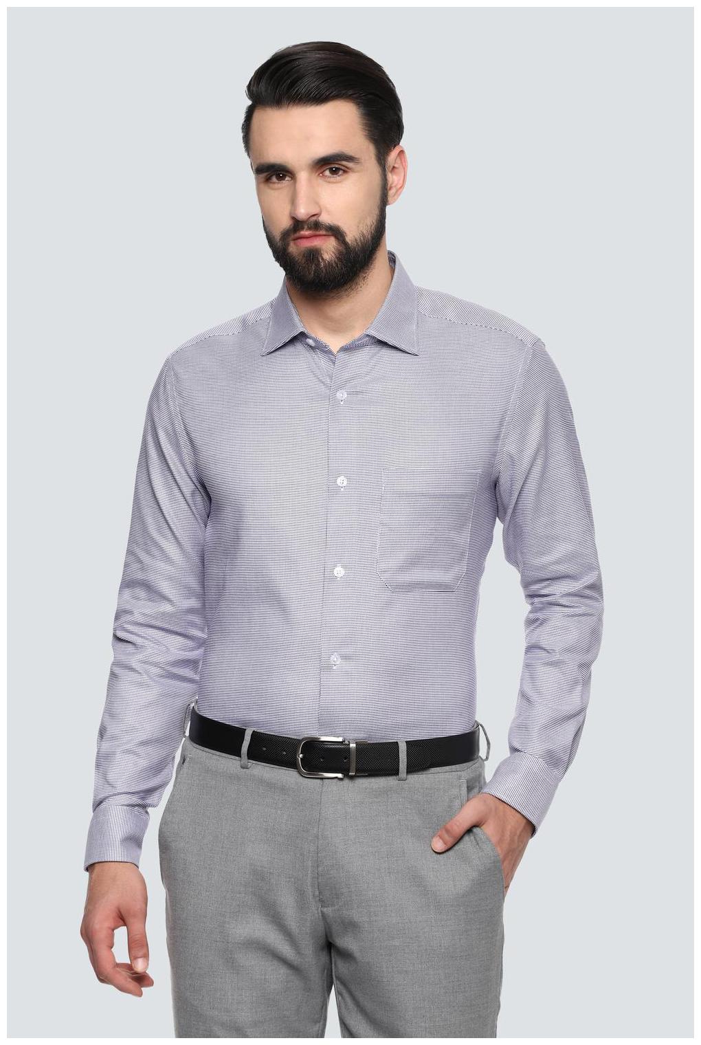 

Louis Philippe Men Regular fit Formal Shirt - Blue