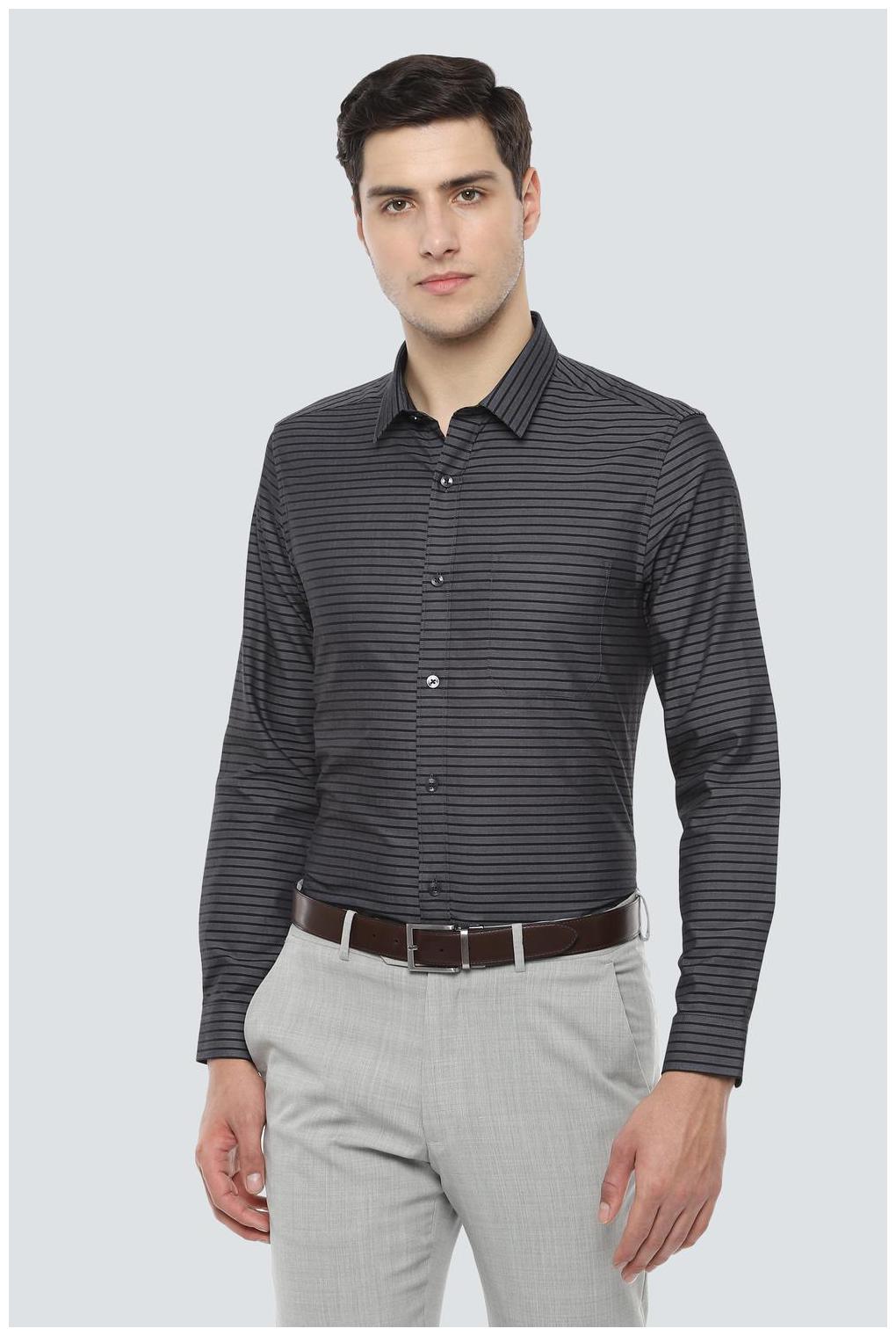

Louis Philippe Men Super slim fit Formal Shirt - Grey