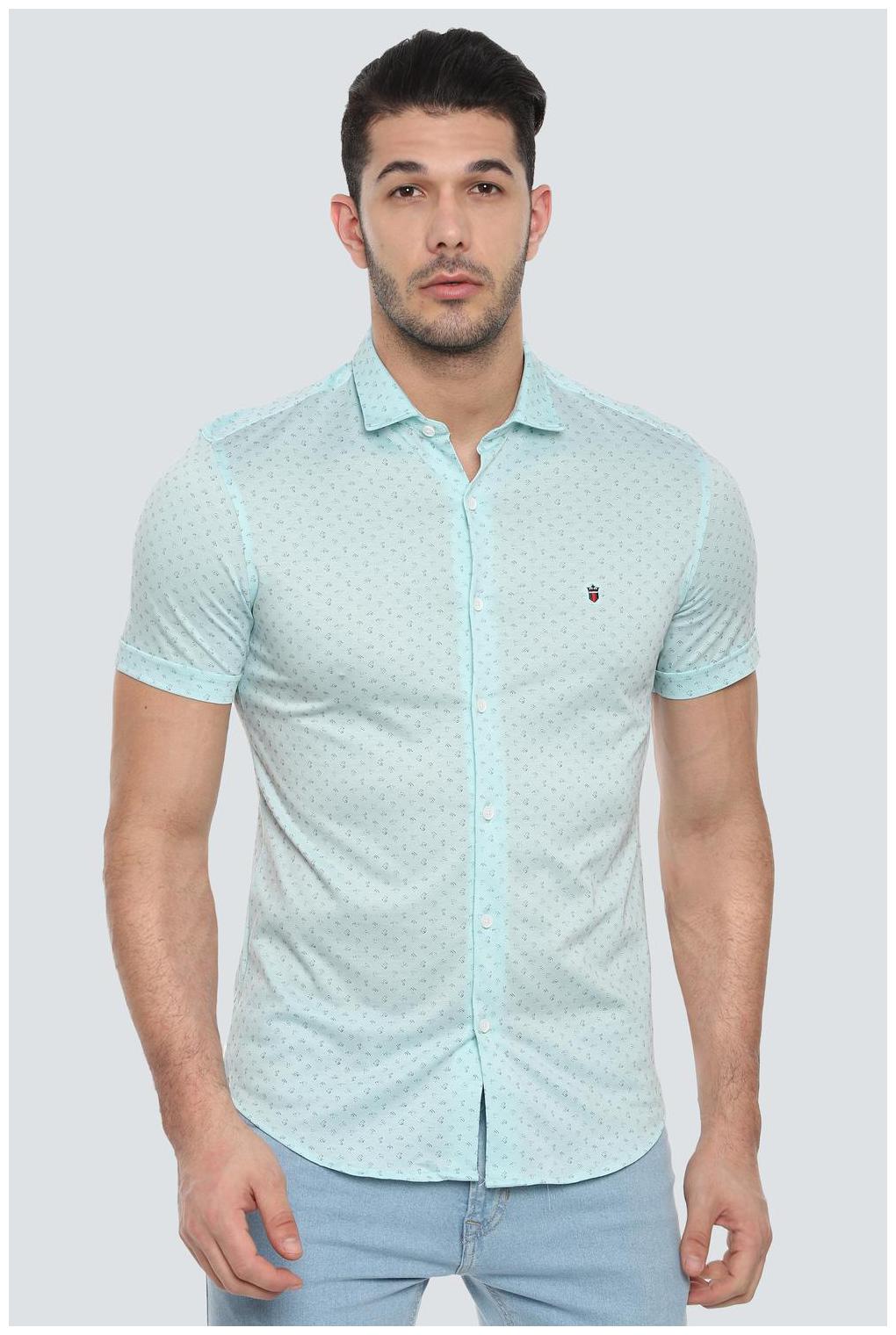 

Louis Philippe Men Blue Printed Slim Fit Casual Shirt