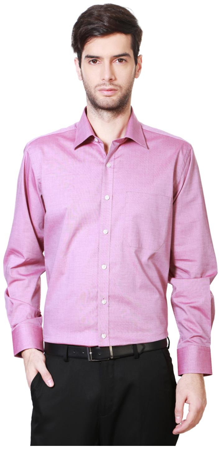 

Louis Philippe Men Purple Weaved Regular Fit Casual Shirt