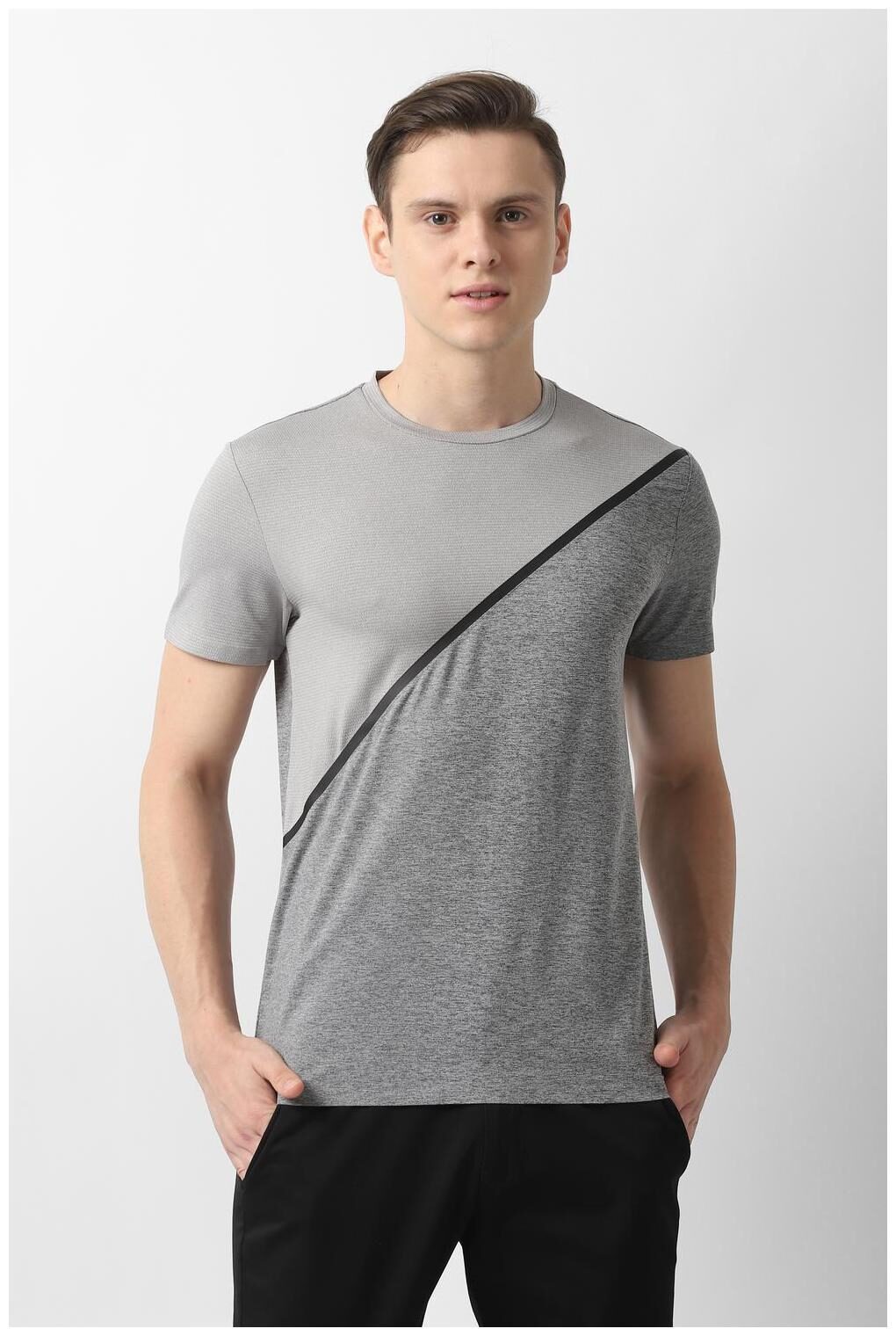 

Louis Philippe Men Grey Regular fit Cotton Round neck T-Shirt - Pack Of 1