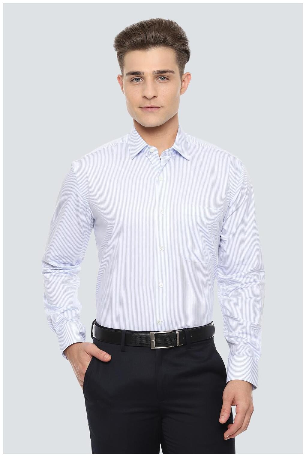 

Louis Philippe Men Regular fit Formal Shirt - Blue