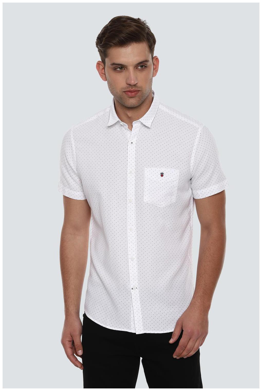

Louis Philippe Men White Pinstrips Slim Fit Casual Shirt