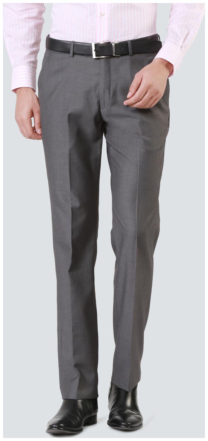 

Louis Philippe Men Solid Slim Fit Formal Trouser - Grey