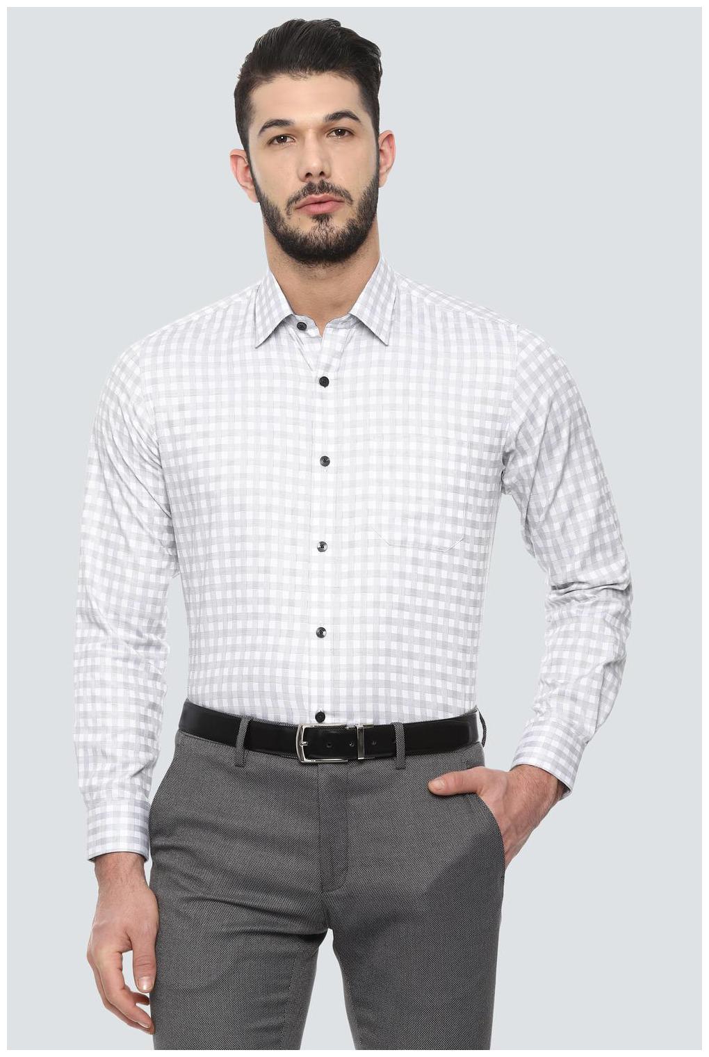

Louis Philippe Men Slim fit Formal Shirt - White Grey