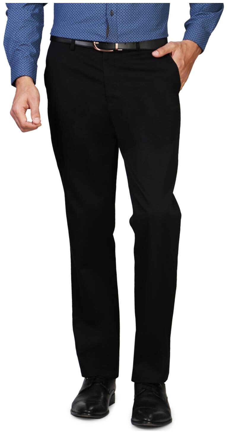 

Louis Philippe Men Solid Regular Fit Formal Trouser - Black