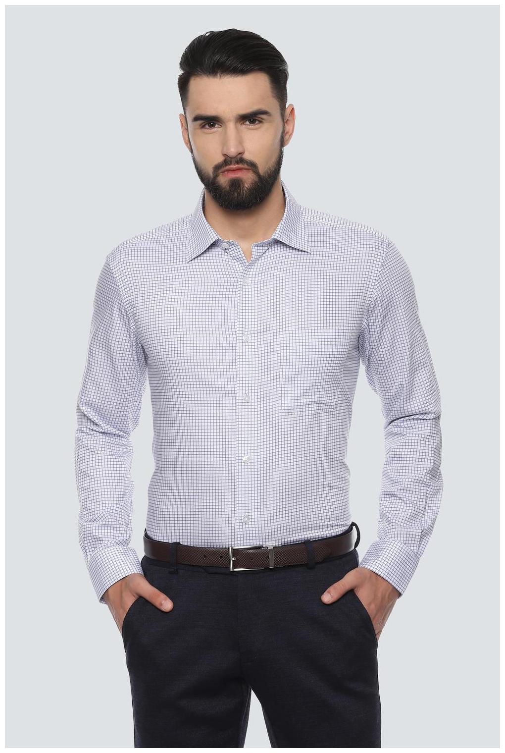 

Louis Philippe Men Regular fit Formal Shirt - Blue