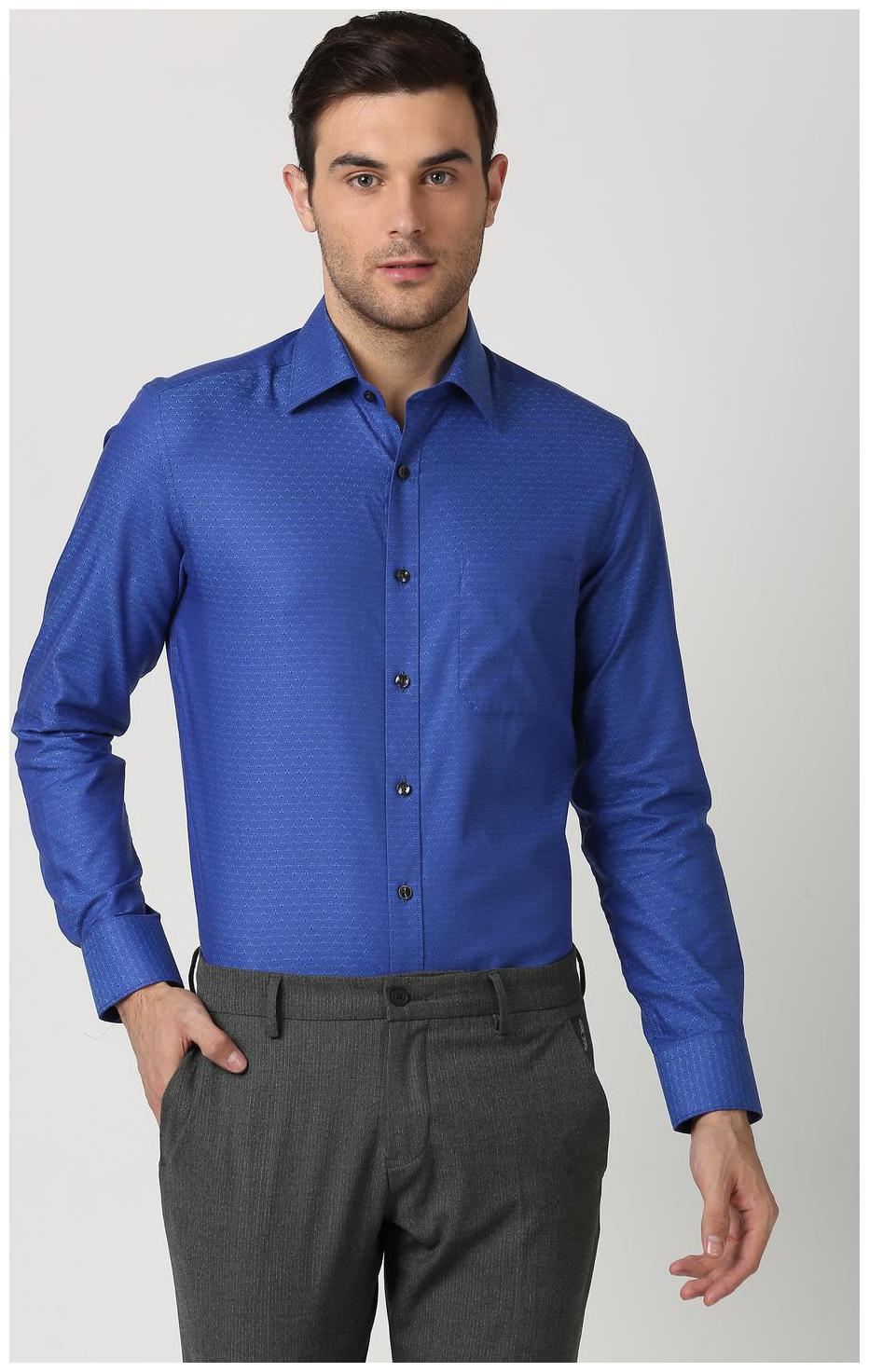 

Louis Philippe Men Regular fit Formal Shirt - Blue
