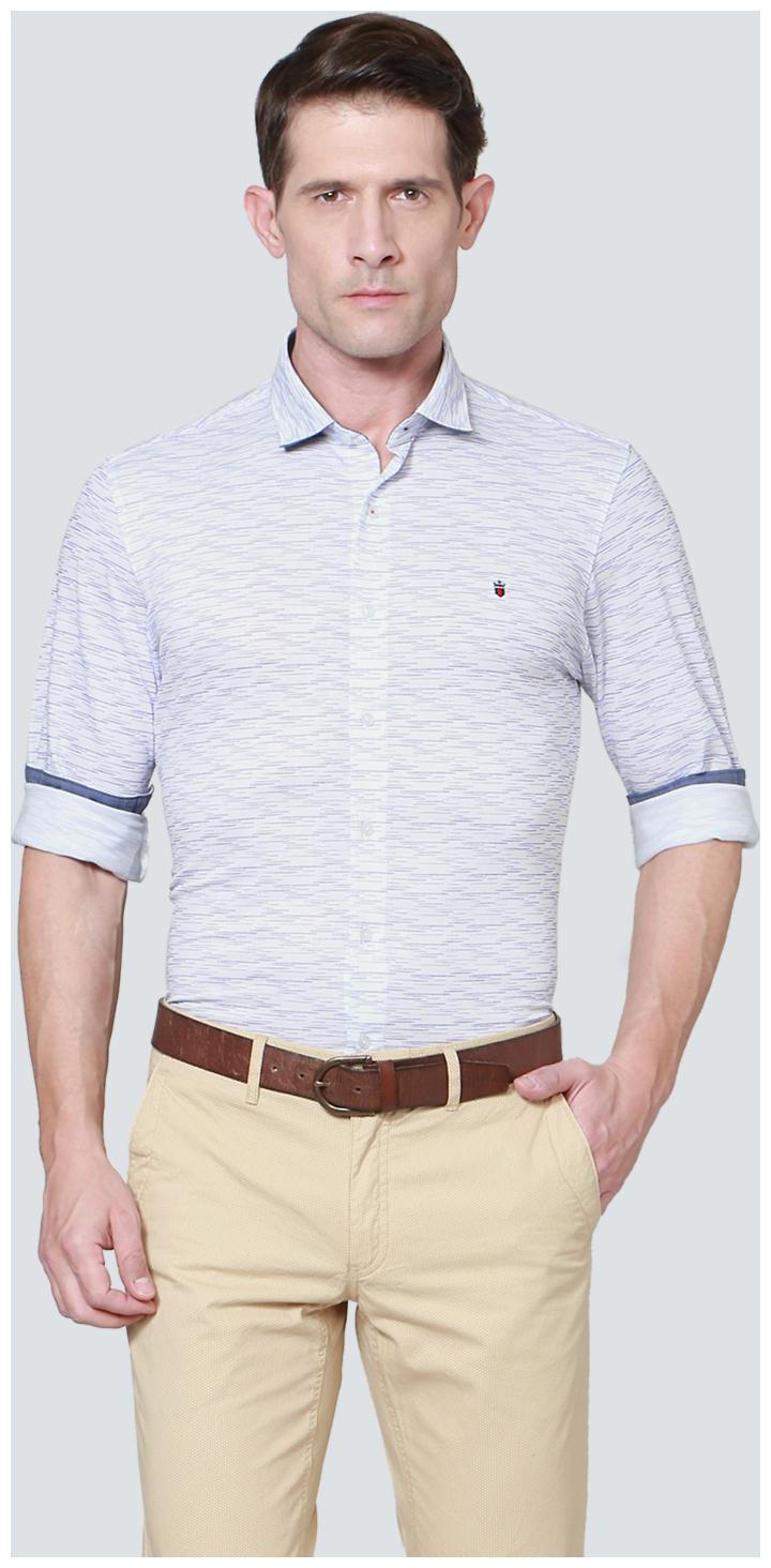 

Louis Philippe Men White Printed Slim Fit Casual Shirt