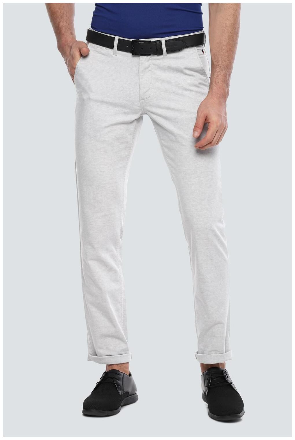 

Louis Philippe Men Grey Textured Slim fit Regular trousers