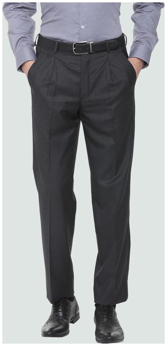 

Louis Philippe Men Solid Regular Fit Formal Trouser - Grey