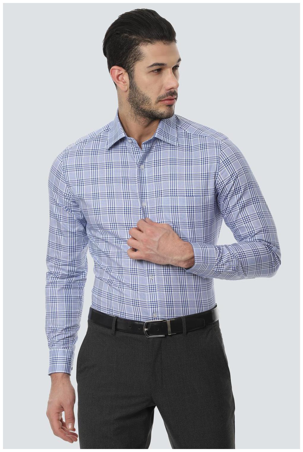 

Louis Philippe Men Regular fit Formal Shirt - Blue