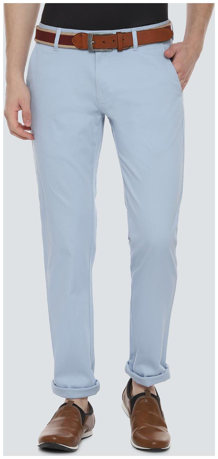 

Louis Philippe Men Blue Solid Slim fit Regular trousers