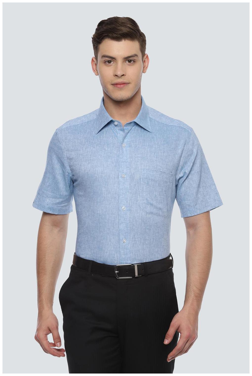 

Louis Philippe Men Regular fit Formal Shirt - Blue