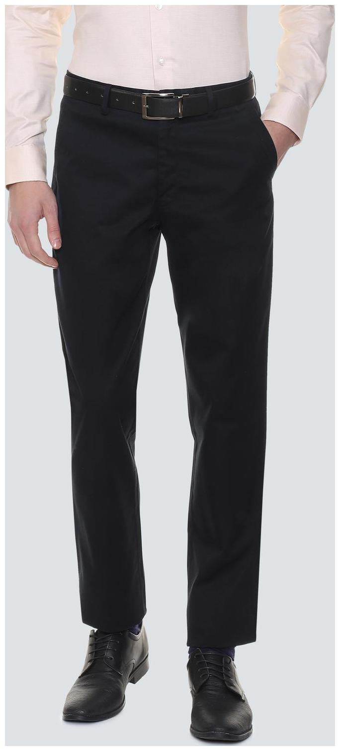 

Louis Philippe Men Solid Regular Fit Formal Trouser - Black