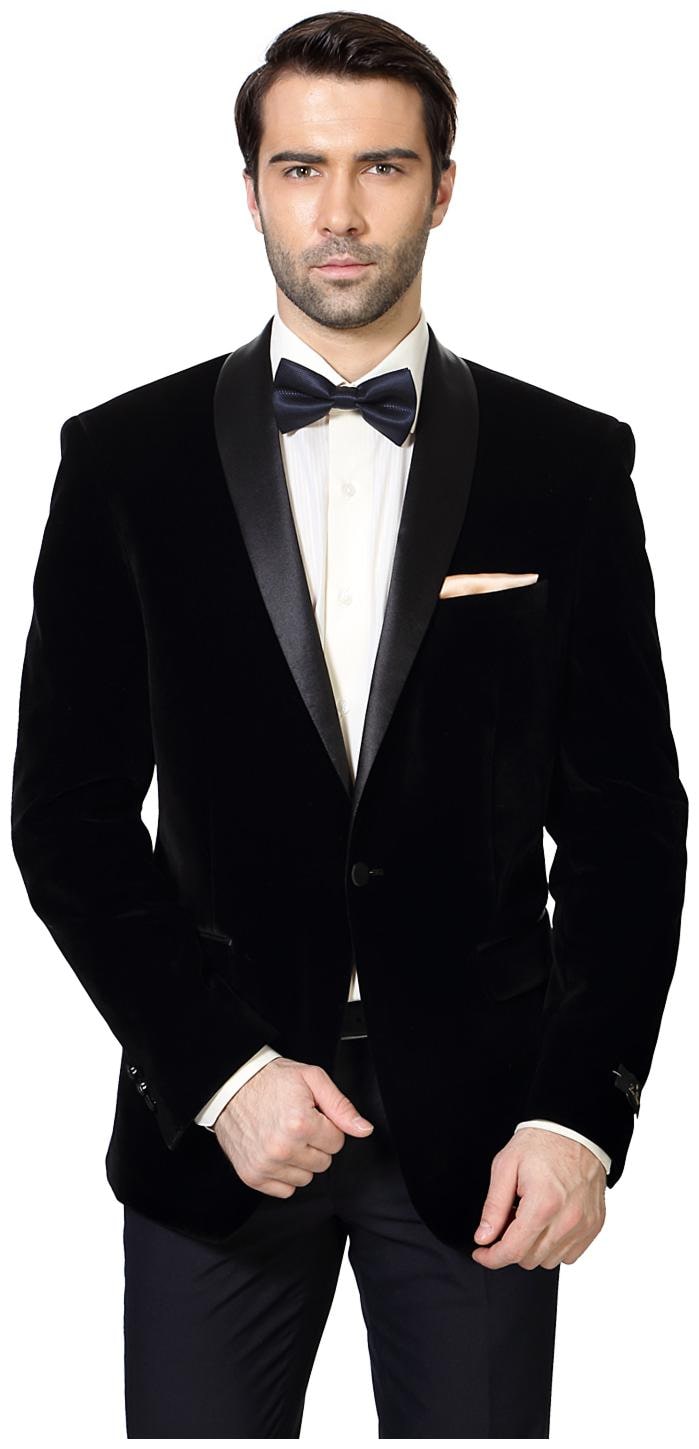 

Louis Philippe Men Black Solid Slim fit Single Breasted Blazer
