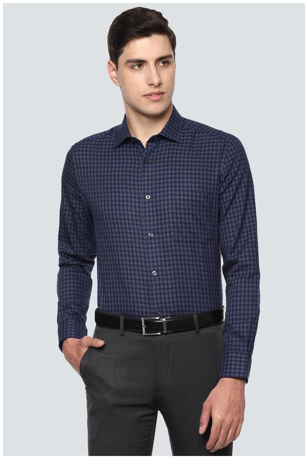 

Louis Philippe Men Regular fit Formal Shirt - Navy blue