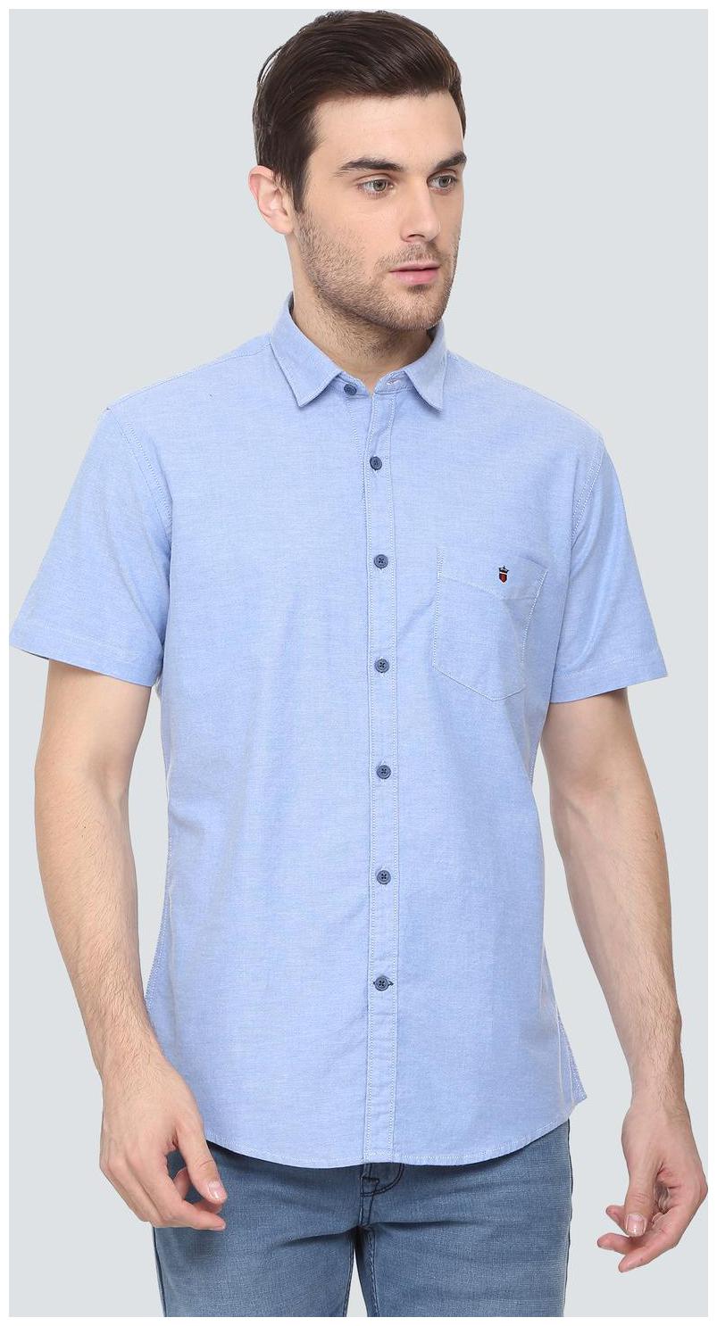 

Louis Philippe Men Blue Solid Slim Fit Casual Shirt