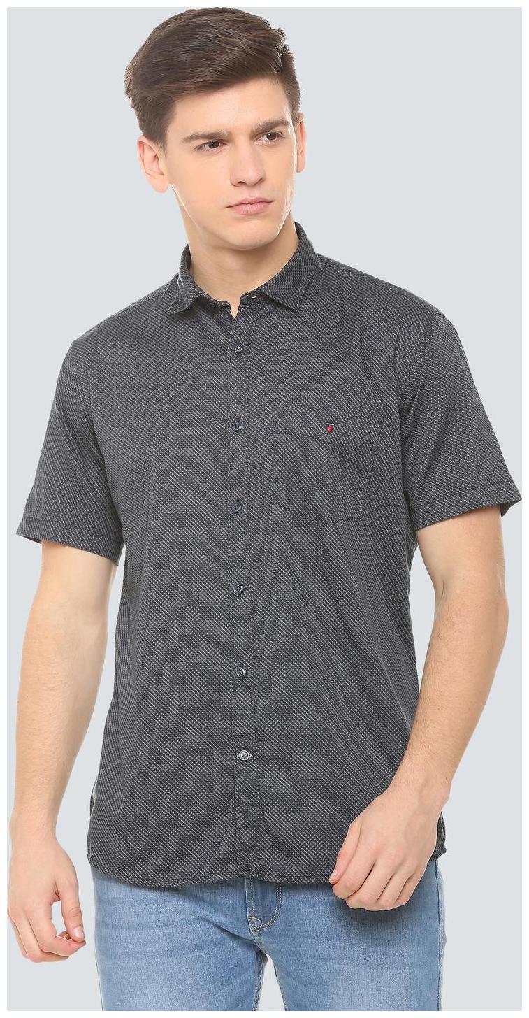 

Louis Philippe Men Black Weaved Slim Fit Casual Shirt
