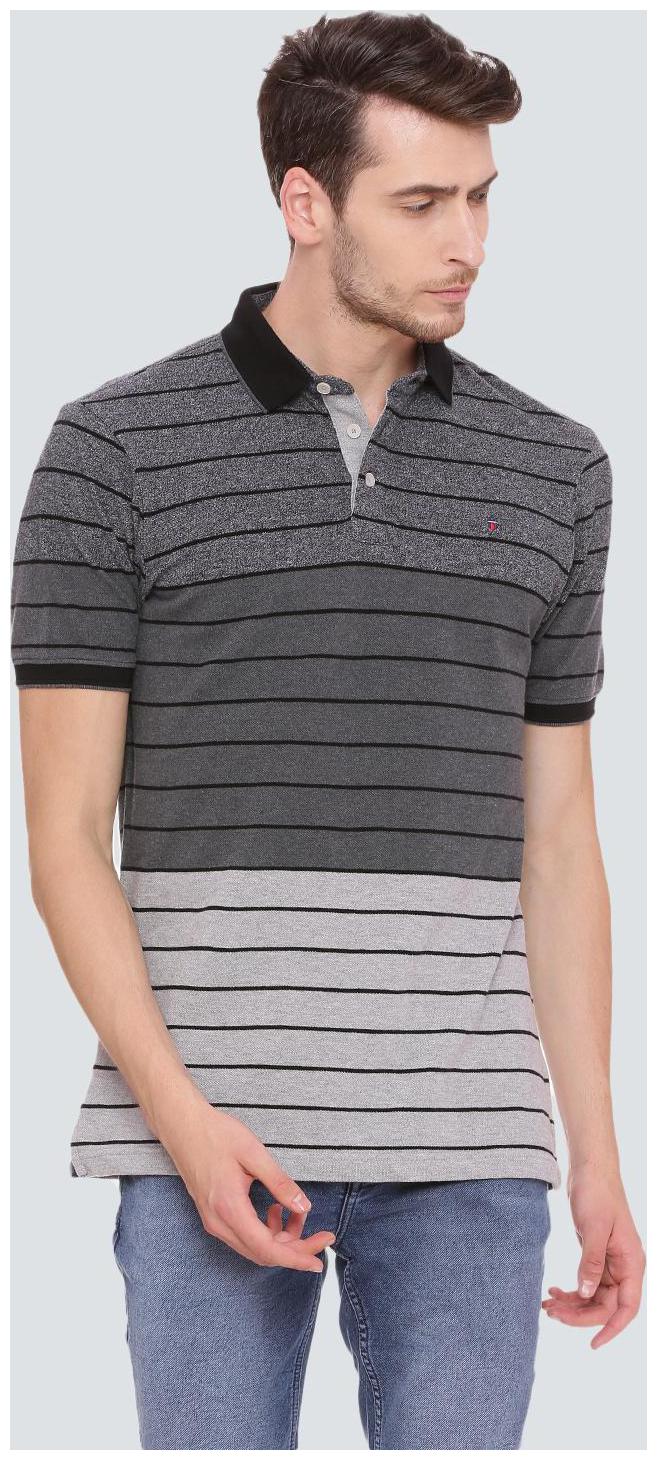 

Louis Philippe Men Grey Regular fit Cotton Polo collar T-Shirt - Pack Of 1