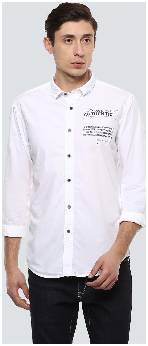 

Louis Philippe Men White Printed Slim Fit Casual Shirt
