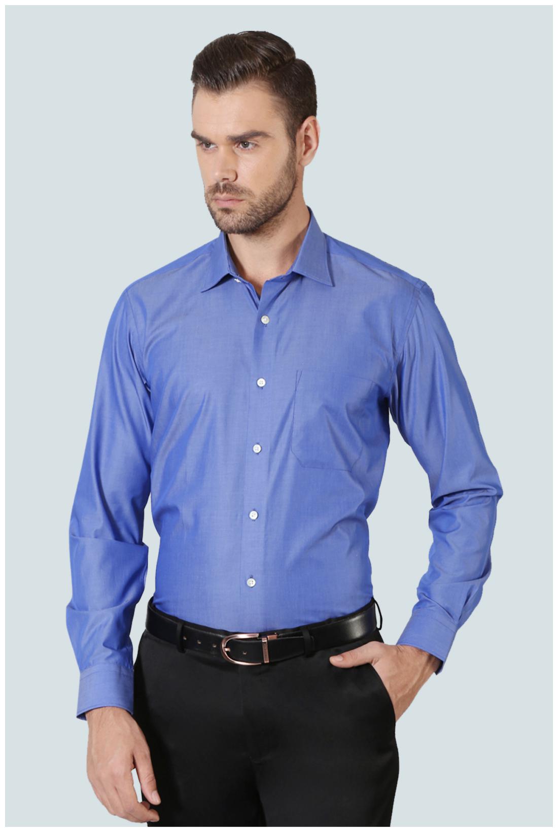 

Louis Philippe Men Super slim fit Formal Shirt - Blue
