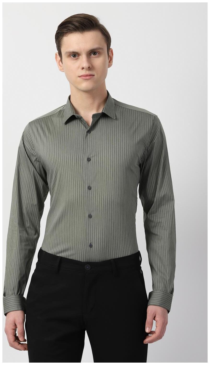 

Louis Philippe Men Super slim fit Formal Shirt - Grey