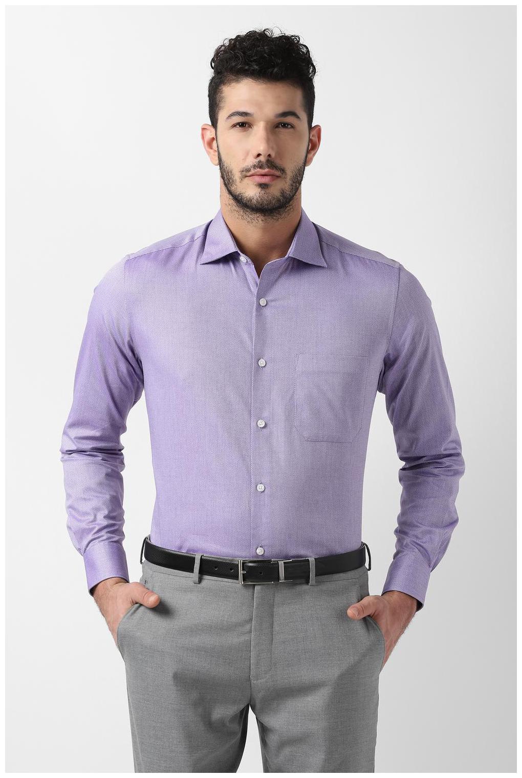 

Louis Philippe Men Regular fit Formal Shirt - Purple
