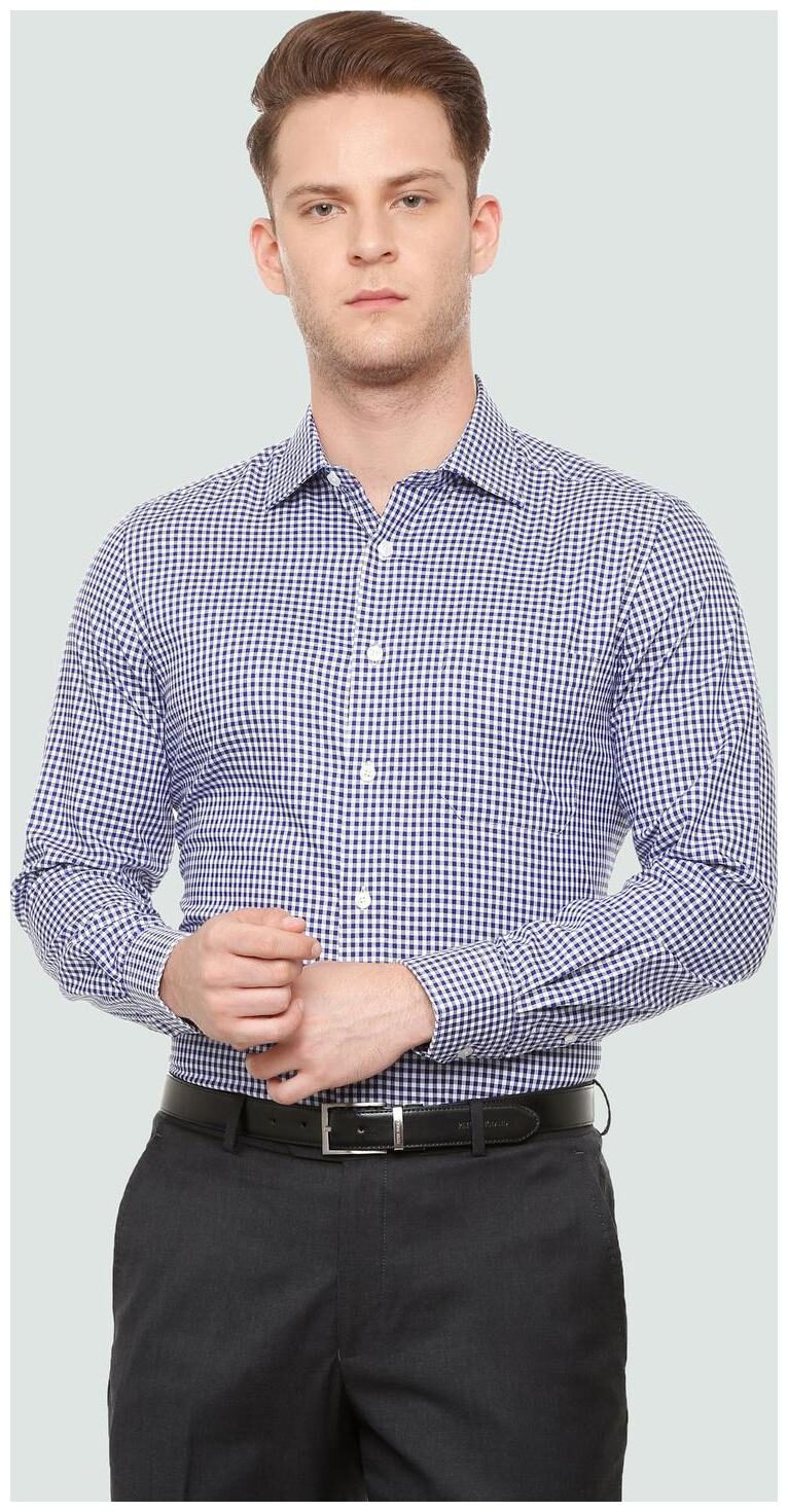 

Louis Philippe Men Regular fit Formal Shirt - Blue