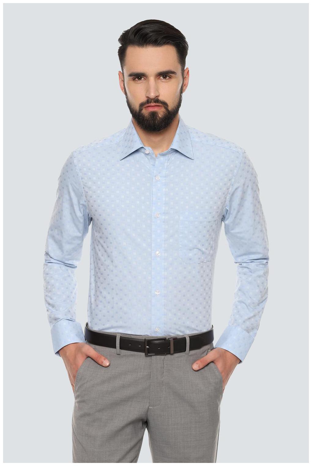 

Louis Philippe Men Regular fit Formal Shirt - Blue