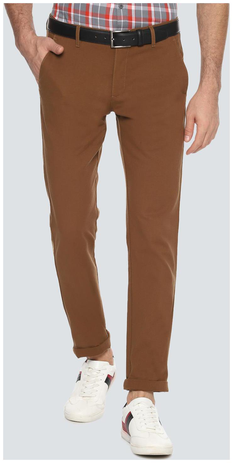 

Louis Philippe Men CottonTRUE Trousers Brown