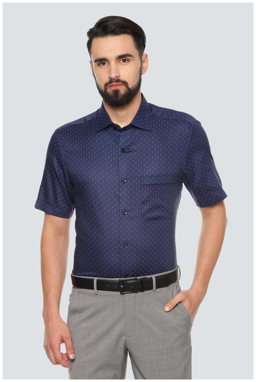 

Louis Philippe Men Regular fit Formal Shirt - Blue