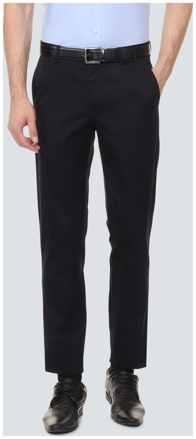 

Louis Philippe Men Textured Slim Fit Formal Trouser - Black