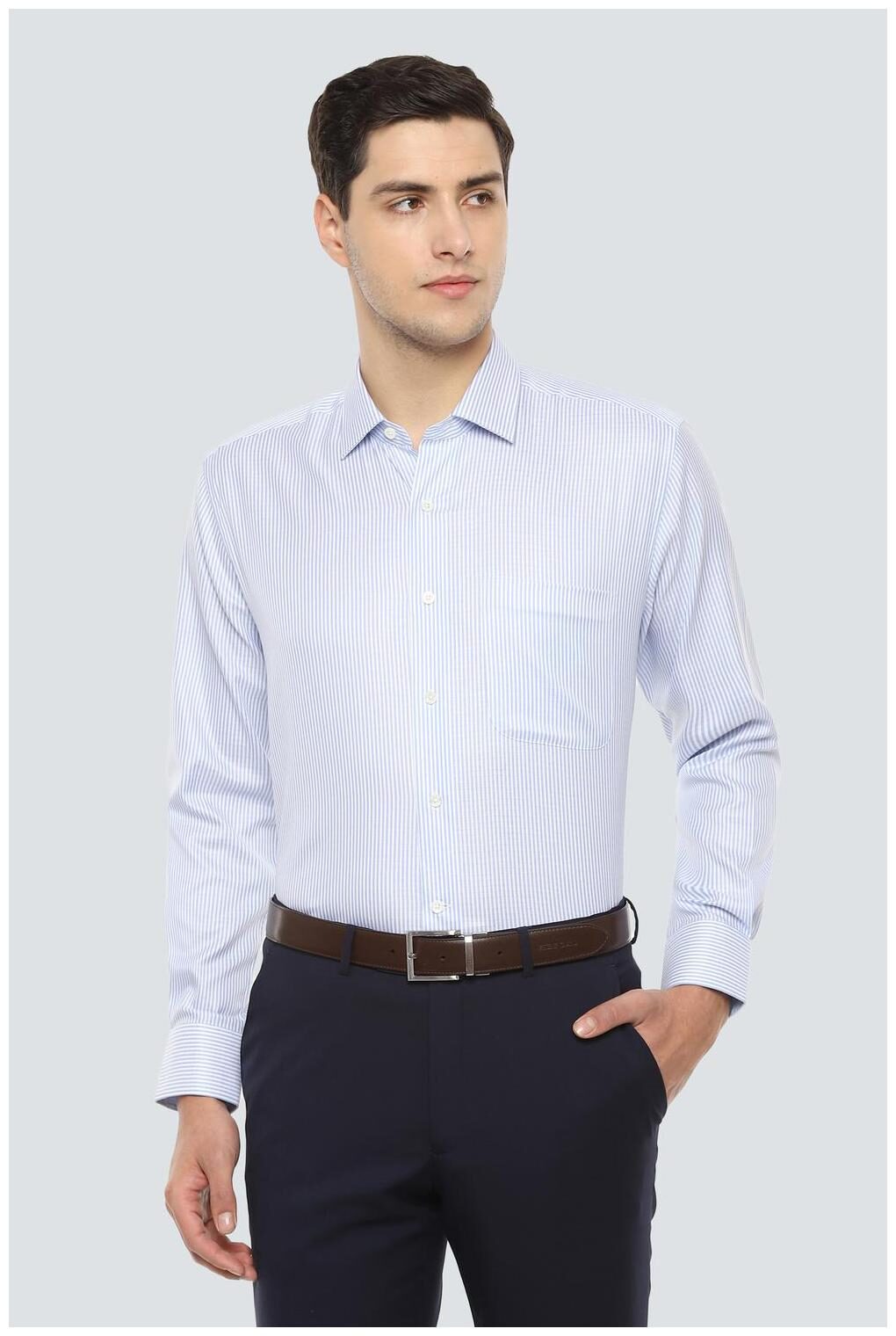 

Louis Philippe Men Regular fit Formal Shirt - Blue