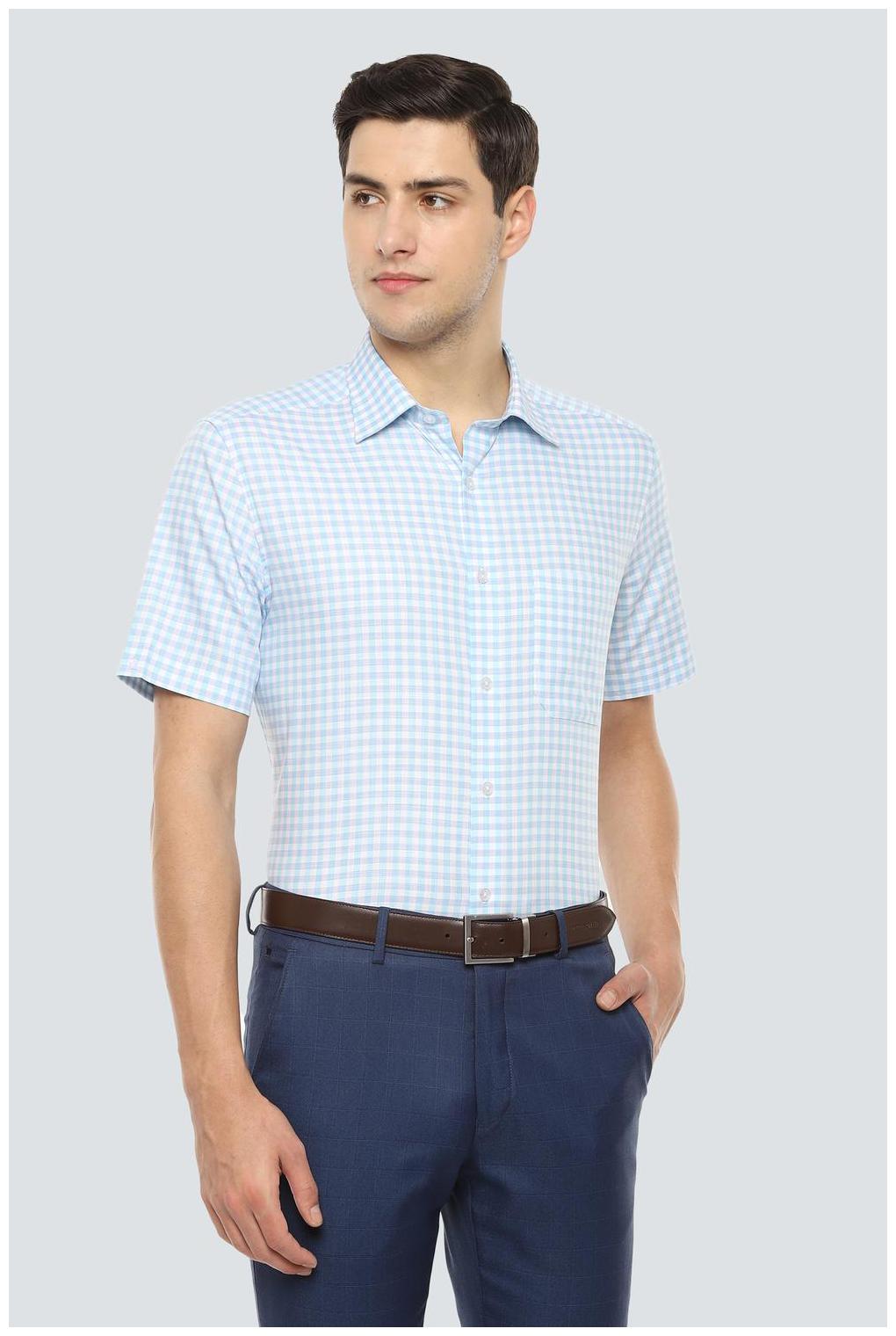 

Louis Philippe Men Regular fit Formal Shirt - Blue