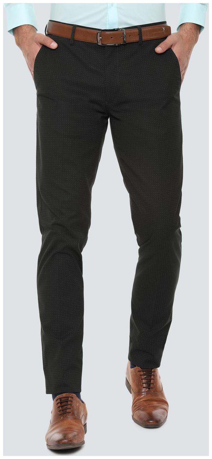 

Louis Philippe Men Textured Slim Fit Formal Trouser - Black