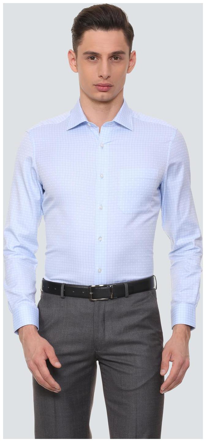 

Louis Philippe Men Regular fit Formal Shirt - Blue